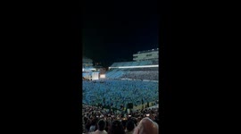 UNC Chapel Hill 2025 graduation fireworks at Kenan Stadium at Chapel Hill, North Carolina