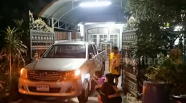 Huge python caught in pickup truck engine