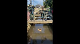 Special forces rescue goat stranded in canal
