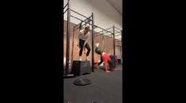 Resistance band workout fail in Avesta, Sweden