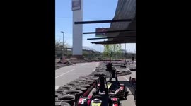 Go-kart collision causes chaos in Santiago, Chile