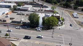 US, Los Angeles: Santa Clarita Sheared Hydrant Hit and Run
