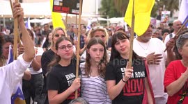 Israel: Israelis rally in Tel Aviv’s ‘Prisoners’ Square’ as Hamas announces release of Israeli soldier