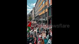 Norway: Scenes from a pro-Palestine rally held in Oslo, Norway
