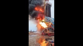 Fire at Kharapurneftegaz oil field causes rig collapse and injuries in Russia