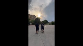 Phallic Cloud Points Toward Sun