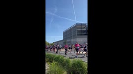 Mr. Bean Crushing It at the Manchester Marathon
