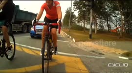 Shocking 'hit and run' attack on cyclist