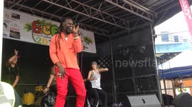 Levi Roots sings live In Birmingham, UK