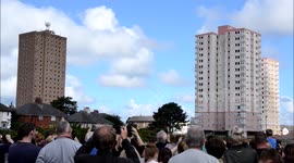 Demolition of Layton Flats, Blackpool - 31 July 2016
