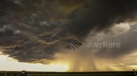 DUPLICATE Stunning Alaskan sunset during a thunderstorm