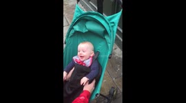 Baby knows how to manipulate Daddy