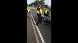 Police remove Black Lives Matters protestors from motorway