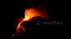 Italy: Italy's Mt. Etna volcano erupts, spewing ash and lava again
