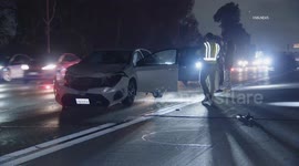 US, Los Angeles: Long Beach Pedestrian Struck and Killed on Freeway