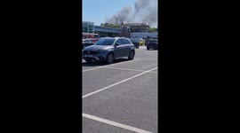 Large Plume of Smoke from Station Yard Fire in Dewsbury