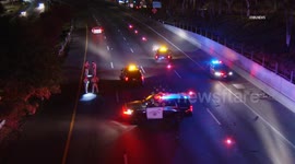 US, Los Angeles: Hollywood Hills Fatal Vehicle Vs Pedestrian Graphic Content