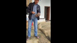 Kitten stuck in tiny metal pipe is rescued by cutting through the device