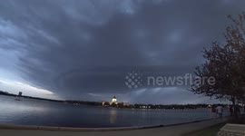 Amazing Clouds Severe Thunderstorm Hits Regina Saskatchewan Wascana Lake May 12th Lightning Sony Timelapse