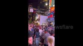 US: NY Knicks Fans Pack Street Outside MSG After Win Over Celtics 2