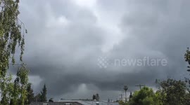 US: Storm clouds moving through Palo Alto