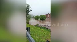 US: Heavy rainfall triggers severe flooding in Westernport, Maryland
