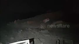 Scenes of destruction after Israeli forces bombed a house near a Clinic, east of Jabalia in northern Gaza