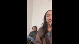 'EVERYONE Looked Back!' - Lecture becomes unforgettable as student tumbles from her chair