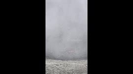 Group startled as Mount Dukono erupts in Tobelo, Indonesia