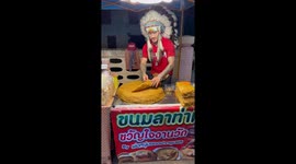 Food seller dresses as Native American while serving pancakes