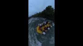 Tourists take on white water rafting course in the Philippines