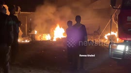 Fires Engulf Tents of Displaced Palestinians After Strikes in Khan Yunis