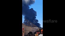 Fire breaks out at chemical warehouse near Seville