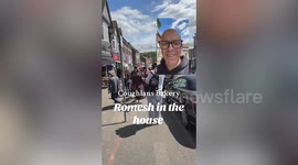 Romesh Rangathan does shift at bakery he owns - pulling in massive queue