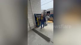 Emotional moment grandma meets grandchild she didn't know existed