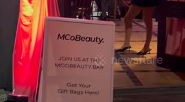 Long queue for MCoBeauty giveaway in Sydney, Australia