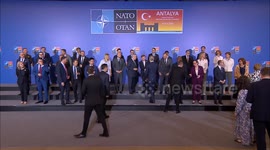 Türkiye: NATO foreign ministers gather for family photo in Türkiye