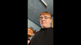 Boy makes a bacon butty only to watch the bacon fall out before eating