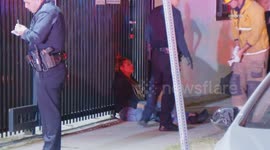US, Los Angeles: Broadway Manchester 3 People Shot