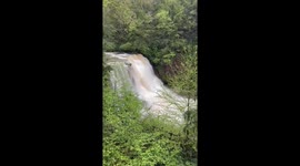 Muddy Creek Falls Roars After Storms in Western Maryland