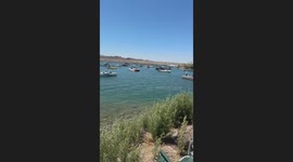 Racing Boat Somersaults Through Air