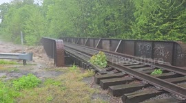 Severe flash flooding overflows river and floods roads in Maryland, USA