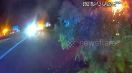 Caught on Camera. New Jersey Officers Rescue Trapped Driver From Burning Vehicle