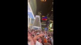 Knicks fans erupt in celebration after Game 4 win in New York, USA