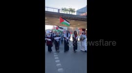 Sweden: Silent demonstration held in Stockholm to mark the anniversary of the Nakba, standing in solidarity with the Palestinian people and remembering 77 years of displacement