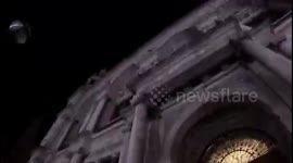 UK: Protesters smashed the front doors of JP Morgan in London and splashed blood-red paint on the back