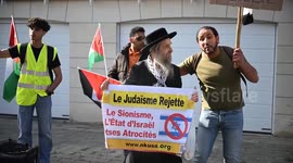 Belgium: Pro-Palestinian protest held outside Israeli embassy in Brussels against occupation