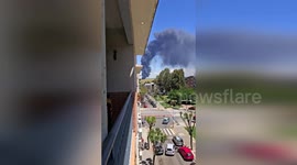 Spain: Fire Erupts At Chemicals Warehouse Sending Massive Smoke Cloud Over Southern Spain