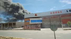 Chemical warehouse fire triggers lockdown in Spain