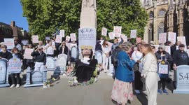 Protest against assisted suicide in London, UK